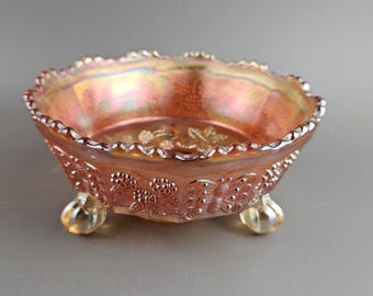 フェントン マリーゴールド カーニバル ガラス バタフライ ボンボン