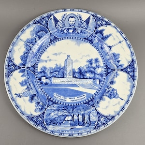 Eternal Light Peace Memorial Historical Plates by Old English Staffordshire Ware. Collectible. Vintage. 25.5cm