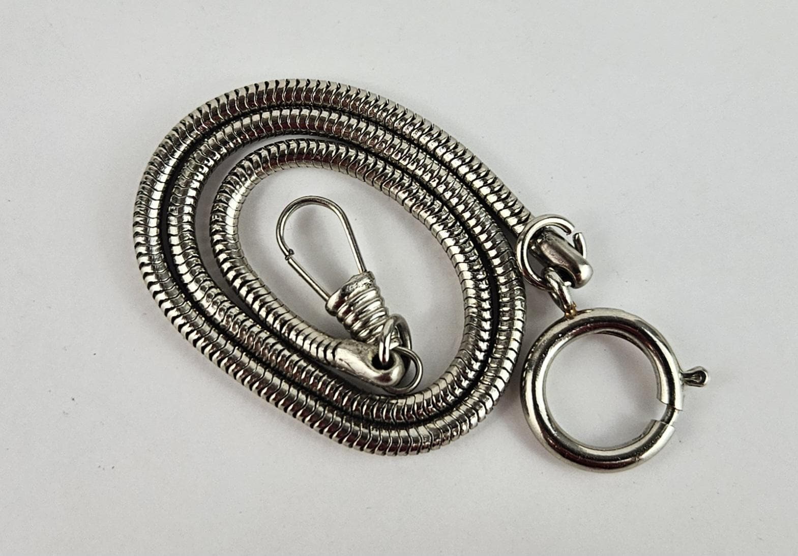 Albert Chiusura Girevole Argento Sterling Massiccio 29mm Tasca - Foto 4