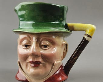 Beswick セラミック Toby ジャグ クリーマー: Mr. Micawber パターン、コレクターズアイテム、ヴィンテージ。
