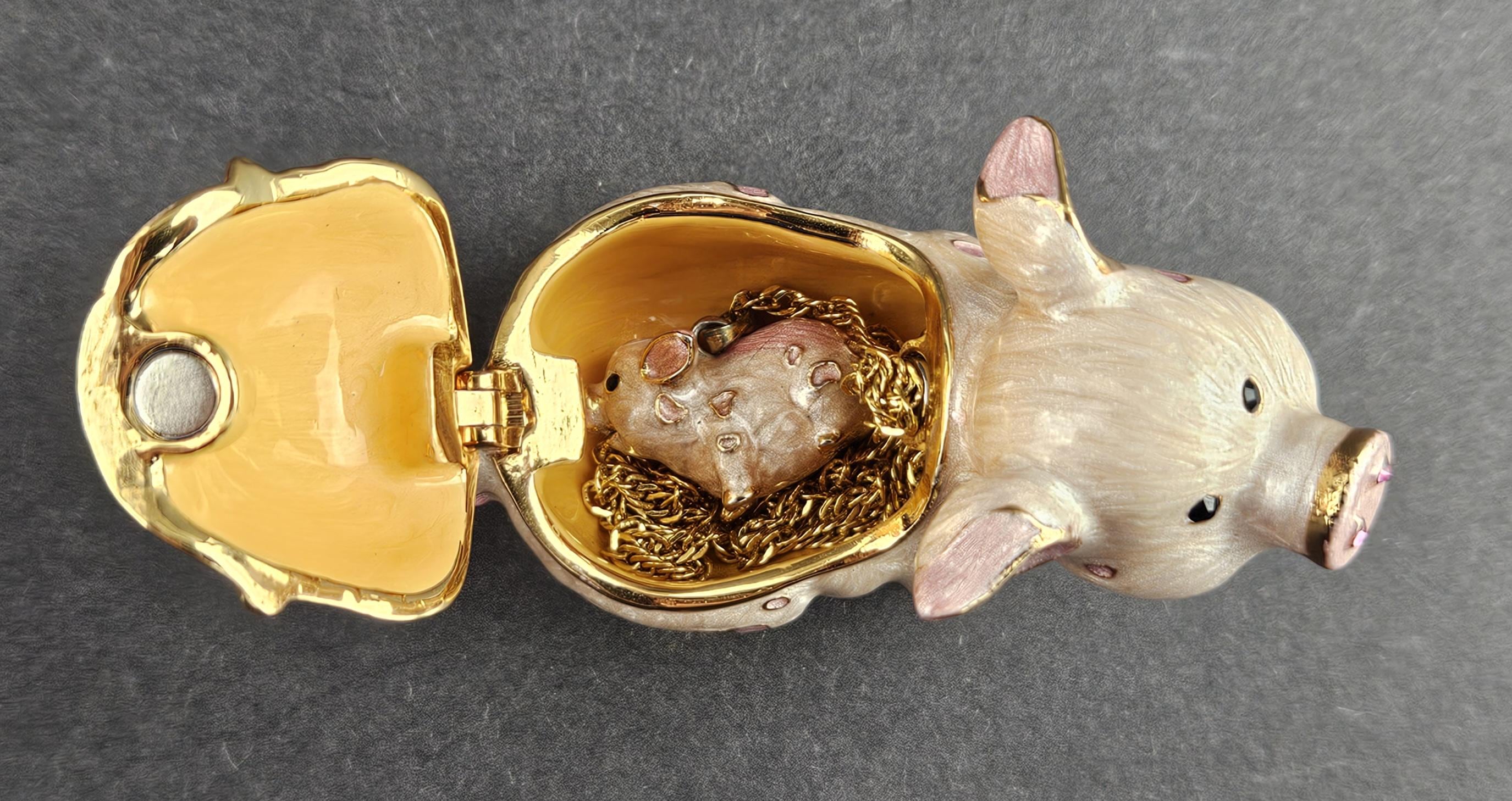 Hidden Treasures 豚型アクセサリーケース Hidden Treasures 豚型