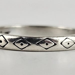 Carolyn Pollack-ring i sterlingsilver, diamantmönster, vintagesmycken