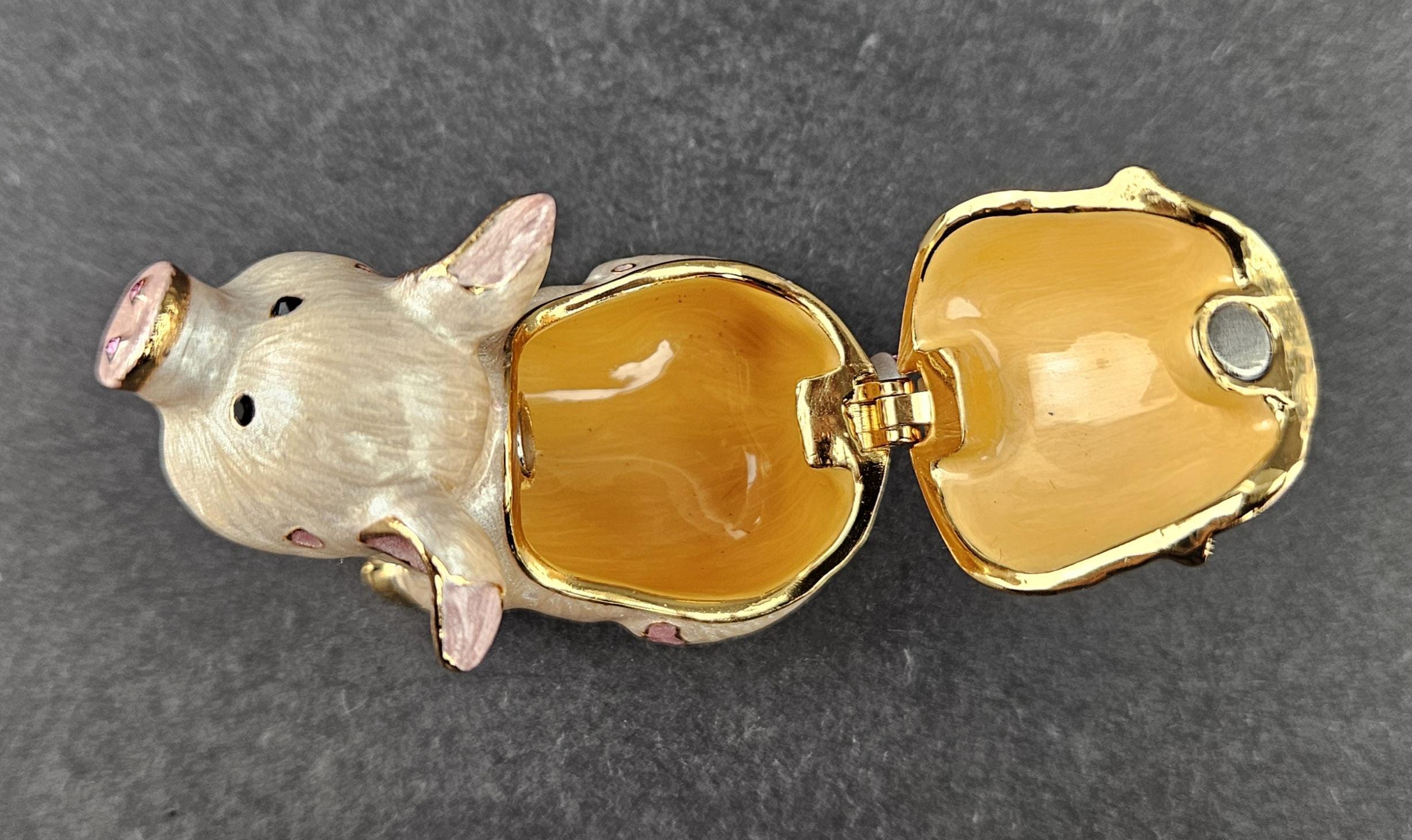 アローラデザイン社ヒドゥントレジャーズ　アクセサリーケース　豚　PIG 小物入れ Hidden Treasures Pig Trinket Box and Pendant by Arora Design
