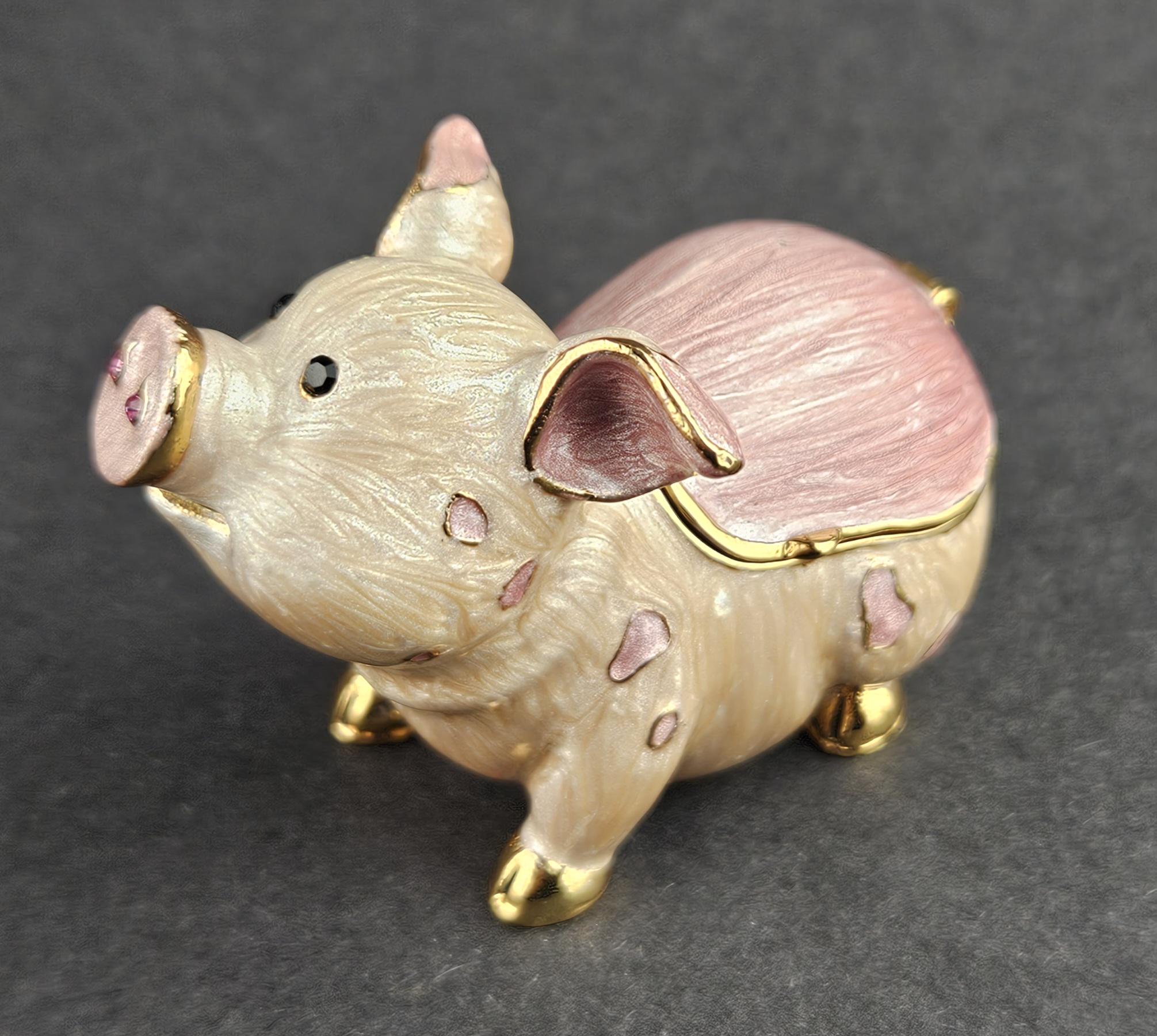Hidden Treasures Pig Trinket Box and Pendant by Arora Design