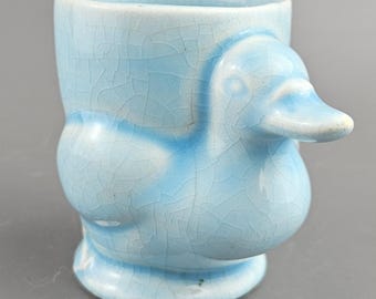 Blue Chick keramische eierdophouder voor paasdecoratie. Vintage verzamelobject.