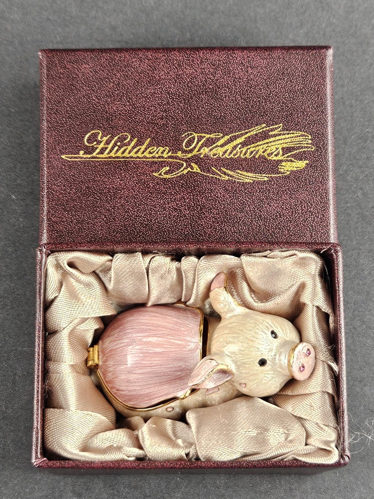 Hidden Treasures Pig Trinket Box and Pendant by Arora Design