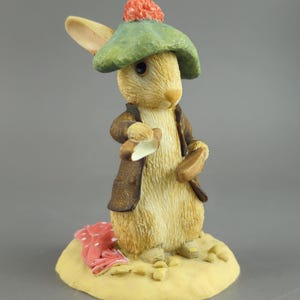 Benjamin Bunny-figur, Beatrix Potter-samling av F. Winkle and Co., keramiksamlarobjekt. Vintage.