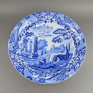 Serving Vegetable/Meat Bowl Spode Copeland Blue Italian Pattern Vintage 23.5 cm