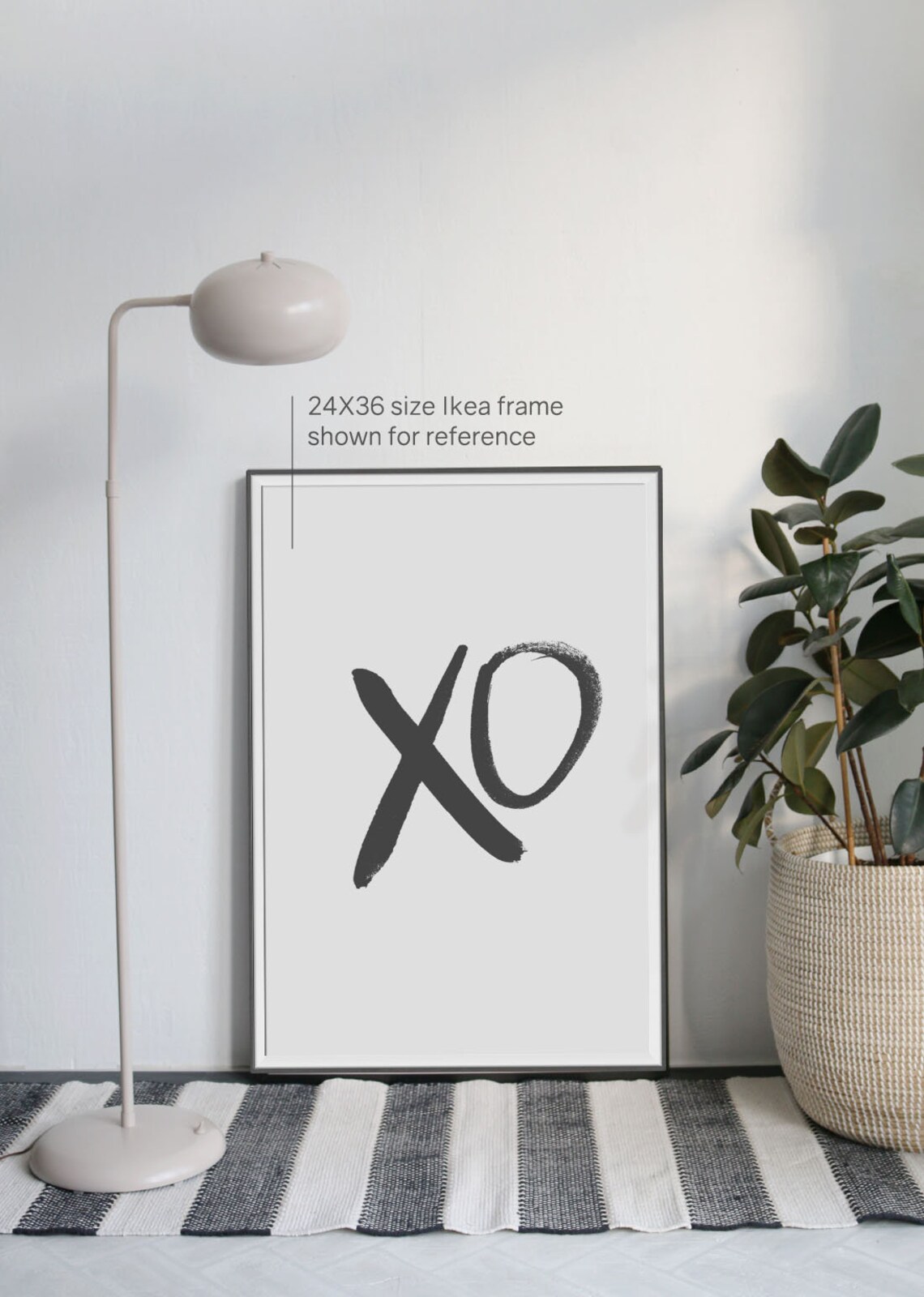 XO Wall Art Decor High Resolution Black and White Brush | Etsy