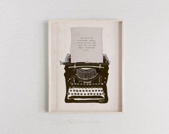 custom typewriter quotes | customized artwork | textured cotton canvas vintage print |  Large scale art
