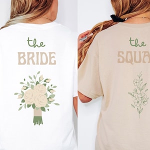T-Shirt Backprint JGA Shirt, Bride Squad T-Shirt, T-Shirt JGA Squad Crew Team, T-Shirt Wedding, T-Shirt Hen Party, Bride Shirt