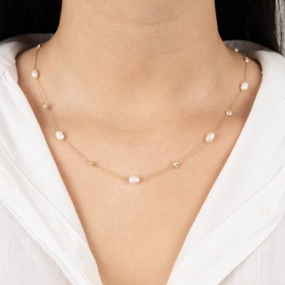 Pearl by the yard necklace best sale