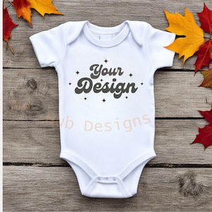 Infant Bodysuit Mockup, Baby Bodysuit Mock Up, Fall Infant Bodysuit Mockup, Halloween Infant Bodysuit Mockup, Baby Bodysuit Fall Mockup