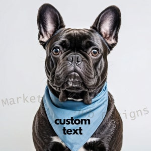 Dog Bandana Mockup, French Bulldog Bandana Mockup, Dog Neck Hankerchief Mockup, Instant Download