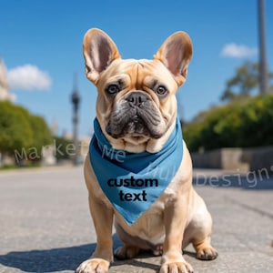 Dog Bandana Mockup, French Bulldog Bandana Mockup, Dog Neck Hankerchief Mockup, Instant Download