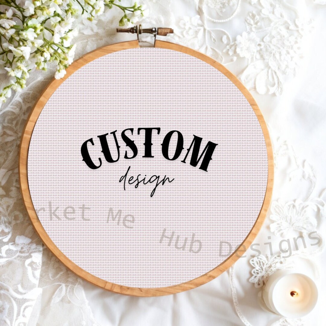 Cross Stitch Mockup, Embroidery Mockup, Embroidery Hoop Mockup, Cross