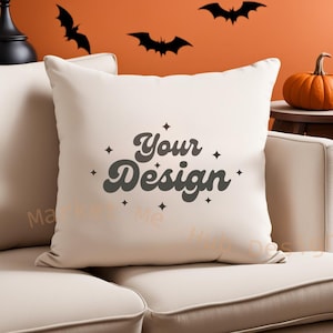 Maquette d'automne, maquette de coussin d'Halloween, maquette de coussin d'automne, maquette de taie d'oreiller, maquette de coussin, maquette d'oreiller