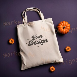 Halloween Mockup, Halloween Tote Bag Mock Up, Fall Tote Bag Mock Up, Tote Bag Mockup, Beige Tote, Bag Mockup, Canvas Tote Mockup