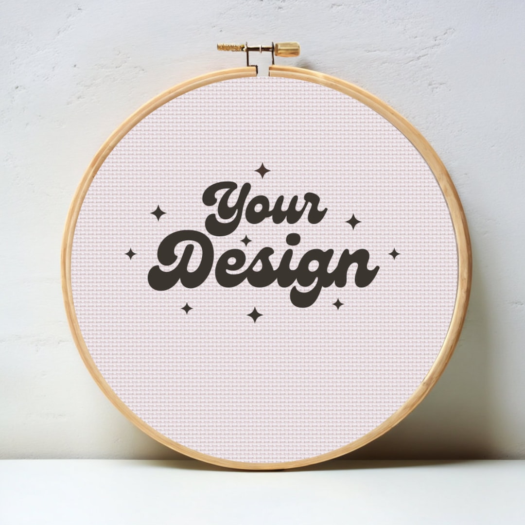 Cross Stitch Mockup, Embroidery Mockup, Embroidery Hoop Mockup, Cross