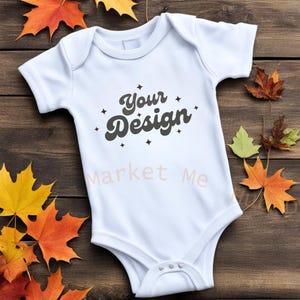 Infant Bodysuit Mockup, Baby Bodysuit Mock Up, Fall Infant Bodysuit Mockup, Halloween Infant Bodysuit Mockup, Baby Bodysuit Fall Mockup