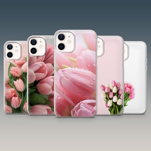 Tulips Blooms Phone Case Spring Floral Cover for iPhone 16, 15 Pro, 14, 13, 12, 11, Samsung S25, S24FE, S23, A15, A54, A25, Pixel 9Pro, 8,7