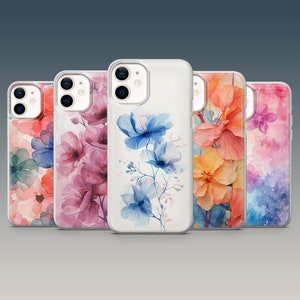 Flowers Phone Case Florist Blooms Cover for iPhone 16, 15, 14, 13, 12, 11, Samsung S25, S24, S23, S22, A15, A54, A25, A16, Pixel 9Pro, 8A,7