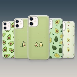 Fresh Avocado Phone Case Organic Green Cover for iPhone 16Pro, 15, 14, 13, 12, 11, Samsung S25+, S24FE, S23, A16, A54, A56, Pixel 9, 8A,7A