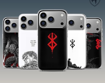 Berserk Phone Case Manga Aesthetic Cover for iPhone 17, 17Pro, 16, 15, 14, 13, 12, Samsung S26, S25Fe, S24, A57, A36, A17, Pixel 10Pro 10a,9