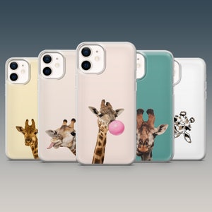 Giraffe Phone Case Funny Animal Safari Cover for iPhone 17 16 15 14 13 12 11 Samsung S25 S24Ultra S23FE S22 A16 A56 A26,Pixel 10, 9,8A,7A,6A