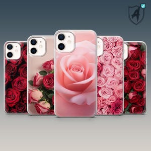 Rose Love Handytasche Romantische Blumenstrauß Hülle für iPhone 16, 15, 14, 13, 12, 11, Samsung S24, S23, S22, A16, A15, A55, A25, Pixel 9Pro XL