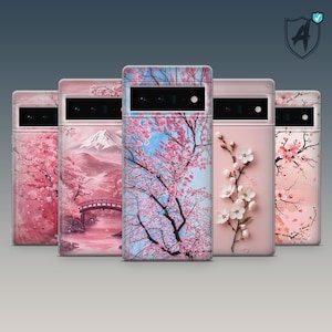 Sakura Handy Hülle Kirschblüte Japanisch für Google Pixel 9Pro XL, 8A, 8Pro, 7Pro, 7A,Samsung S24,S23Fe, iPhone 16Pro, 15, 14,13,12