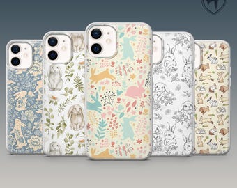 Fluffy Bunny Phone Case, Soft TPU Gel Cover
