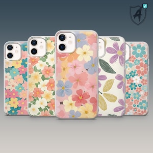 Floral Vintage Phone Case Cute Aesthetic Cover for iPhone 17Pro Max 16 15 14 13 12 Samsung S25 S24FE S23 S22 A56 A55 Pixel 10 9 8Pro 7A 6