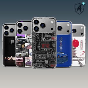 Funda para teléfono con coches japoneses Tokyo Drift JDM para iPhone 17, 16, 15, 14, 13, 12 y 11, Samsung S25, S24FE, S23, S22, A16, A56, A55, Pixel 10, 9, 8Pro y 7A