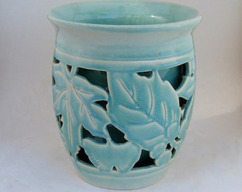 Wheel Thrown Ceramic, One of a Kind Double Wall Vase