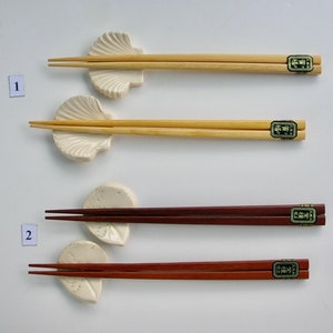 Two Ceramic Chopstick/Knife Rests, With Chopsticks, Spoon/Brush Rests, Your Choice of Set of two Handmade  Sea Shell