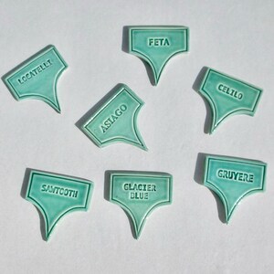 Ceramic Cheese Markers, Set of Five or more, Handmade, Food Safe Glaze image 4