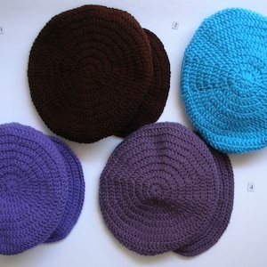 Hand Crocheted  Newsboys Hat, Your Choice Adult Size Caps