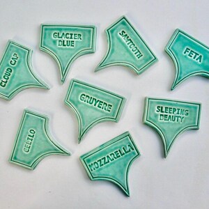 Ceramic Cheese Markers, Set of Five or more, Handmade, Food Safe Glaze image 3