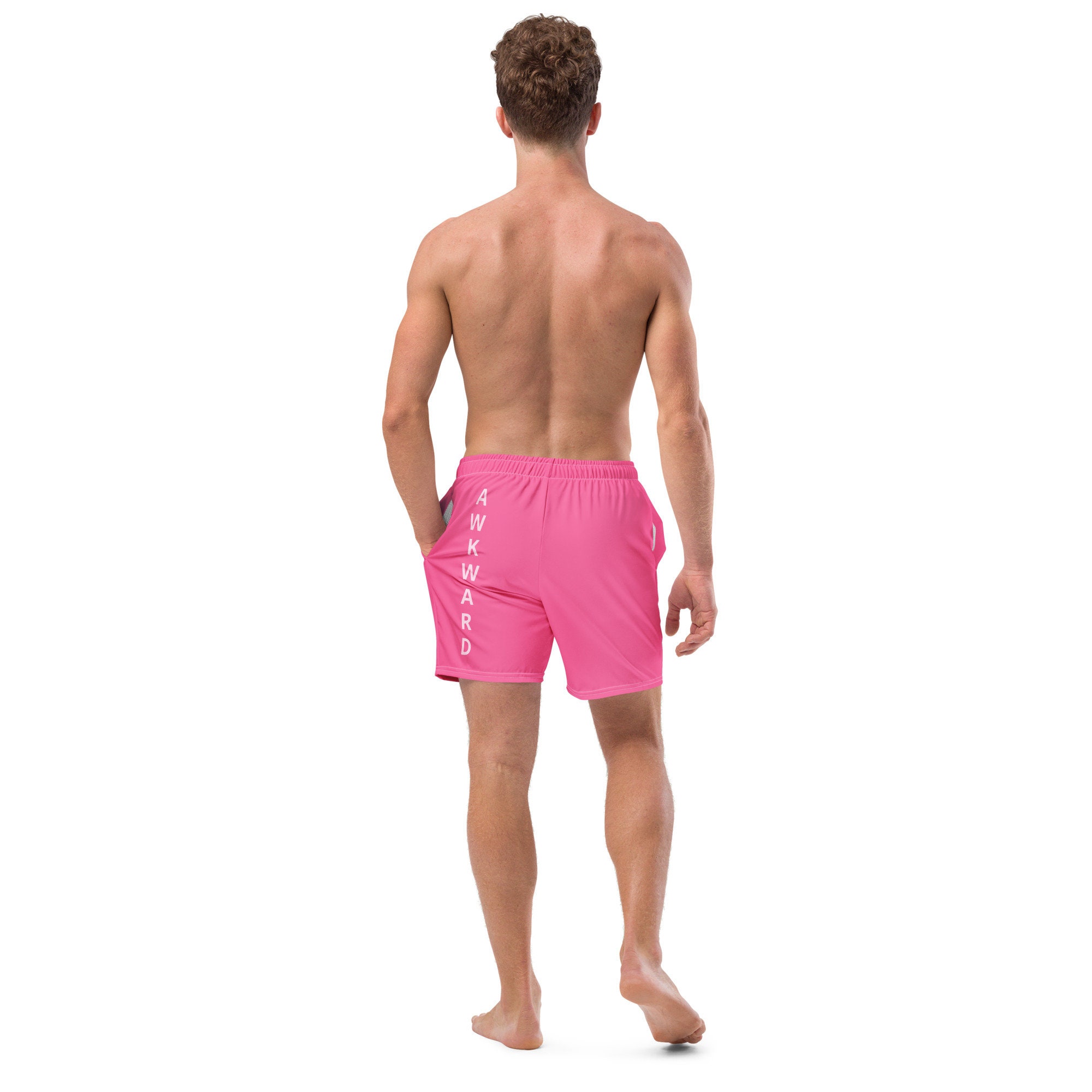 The Water is Cold Awkward Pink Men's Swim Trunks - Etsy