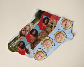 Calzini personalizzati con foto, calzini con foto per uomini e donne, calzini con foto di gruppo per la famiglia, le tue foto sui calzini, calzini regalo per lui/lei