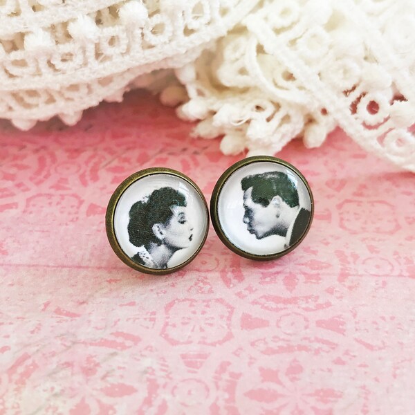 Lucy and Ricky Mismatched Earrings, Lucy Fan Gift, Lucy Studs, I Love Lucy Gift, Lucy Gift, Mismatched Stud Earrings, Lucille Ball Gift