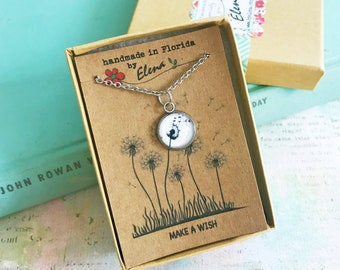 Dandelion Necklace / Minimalist Necklace / Quote Gift