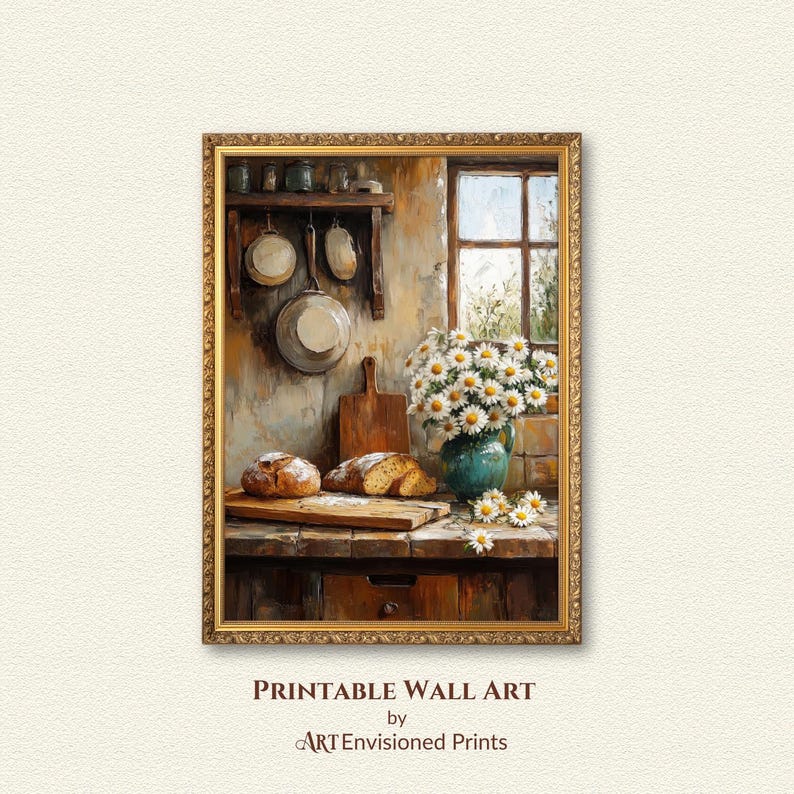 Rustic Kitchen Wall Art Printable Vintage Farmhouse Decor Cottagecore ...