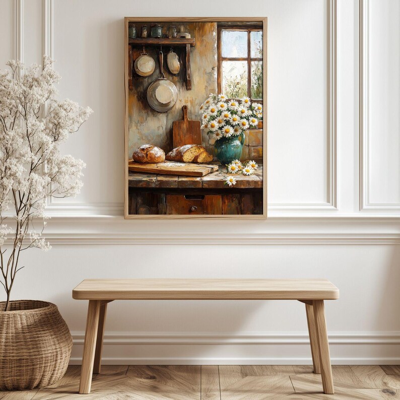 rustic cozy kitchen art prints under $7 shipped |... Rustic Kitchen Wall Art Printable Vintage Farmhouse Decor Cottagecore ...