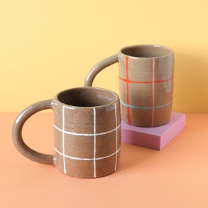 Colorful Ceramic Mug Handmade Coffee Mug Rainbow Pottery Coffee Cup image 5