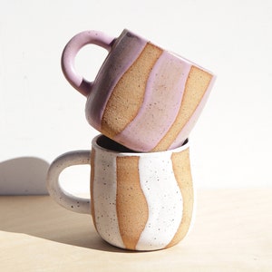Ceramic Coffee Mug Colorful Tea Cup Mid Size Handmade Mug