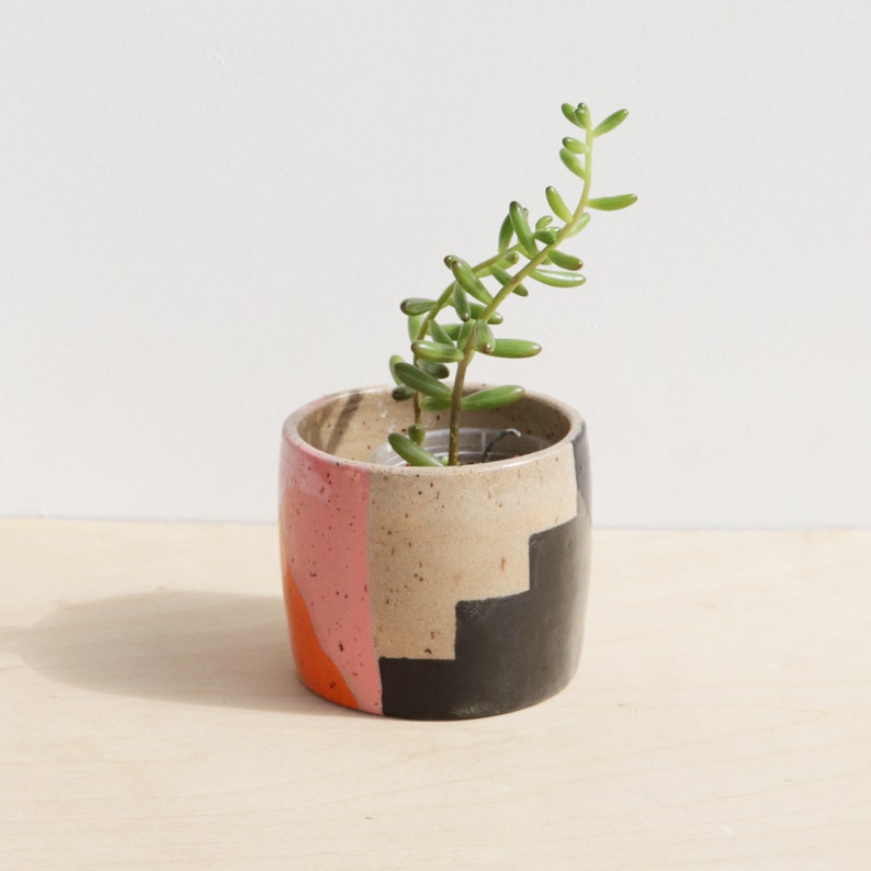Colorful Ceramic Planter Cactus Pot with Drainage Indoor Succulent Planter image 1