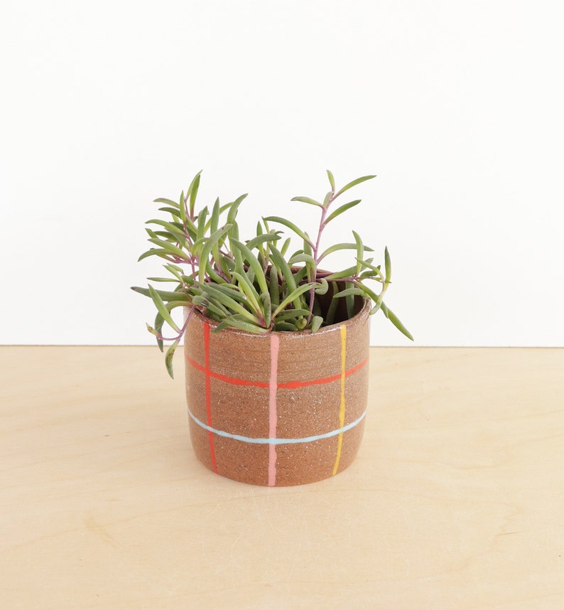 Colorful Ceramic Planter Cactus Pot with Drainage Indoor Succulent Planter multi