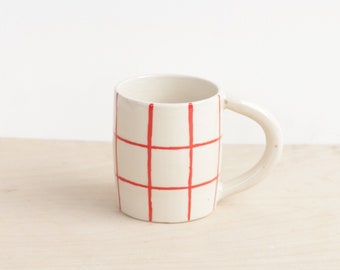 Mug en céramique colorée | Tasse à café faite main | Tasse à café en poterie